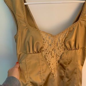 Vintage gold slip dress